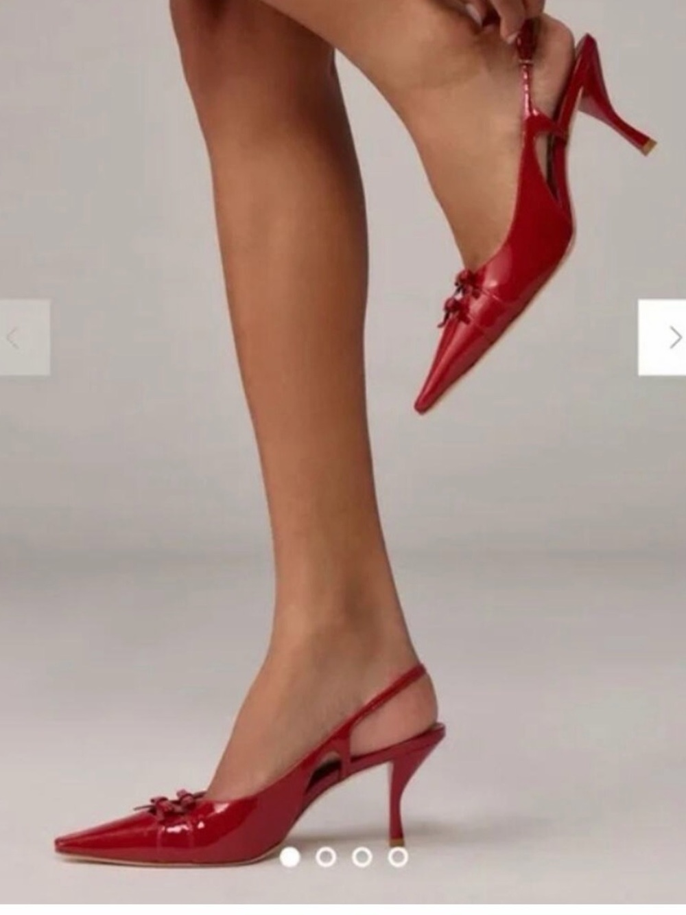 Reformation Red Noreen Slingback Pump heels